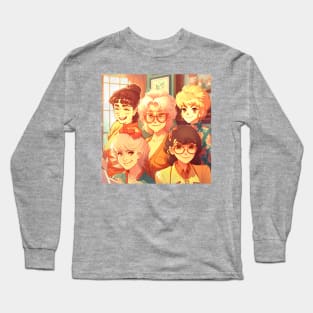 Goden girls anime style Long Sleeve T-Shirt